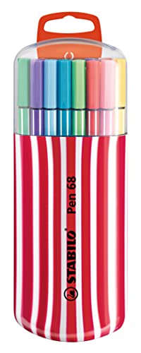 Długopis filcowy premium - STABILO Pen 68 Zebrui 20 różnych kolorów - z urządzeniem do zawieszania