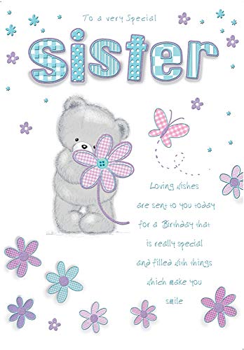 Piccadilly Greetings Group Ltd Kartka urodzinowa dla siostry - duża 23 x 15 cm A10138