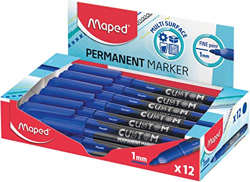 Maped Custom 734530 Długopis, Niebieski, 12 sztuk