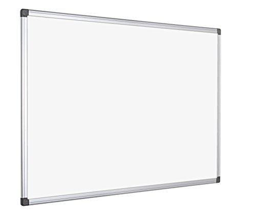 Bi-Office Maya tablica suchościeralna – 60 x 45 cm – melamina, z aluminiową ramą i półką na długopisy