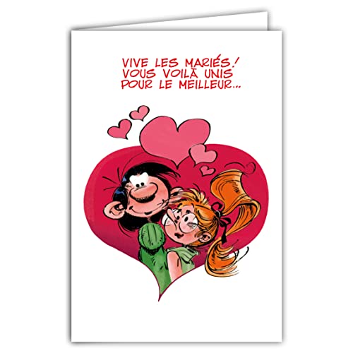 Gaston Lagaffe Gaston lagaffe glct 0130 pudełko ślubne z motywów Vive Les mariés/serdeczne gratulacje/amulet szczęścia/serce/miłość GLCT-0130