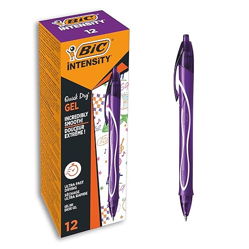 BIC Gelocity szybkoschnący długopis żelowy - liliowy (12 szt.)