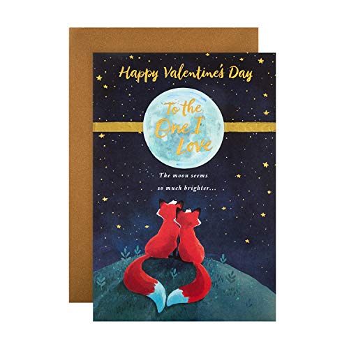 Hallmark Kartka walentynkowa dla The One I Love from Hallmark - Współczesny uroczy ilustrowany wzór