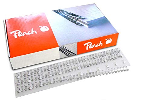 Peach Peach Grzbiety drutowe 3:1 34 pętle A4 6mm srebrne 100 sztuk 510498