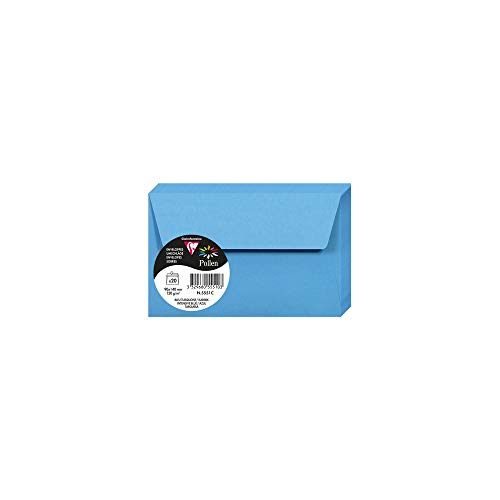 Clairefontaine samoprzylepne koperty, 90 x 140 mm, 120 g - intensywny niebieski, opakowanie 20 szt. 5551C