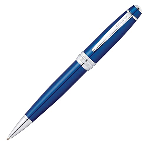 CROSS Bailey Blue Lacquer – długopis kulkowy w zestawie pudełko prezentowe premium – średni długopis do wielokrotnego napełniania