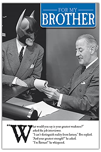 Emotional Rescue Kartka urodzinowa brata od Batmana ratownictwa emocjonalnego, brata, kartka z życzeniami, 159 x 235 mm ZXW8366 ZXW8366