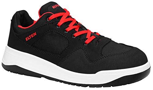 ELTEN Elten buty ochronne Maverick Black Low Esd S3, męskie, sportowe, sneakersy, lekkie, czarne, stal nierdzewna, czarne, rozmiar 38 EU