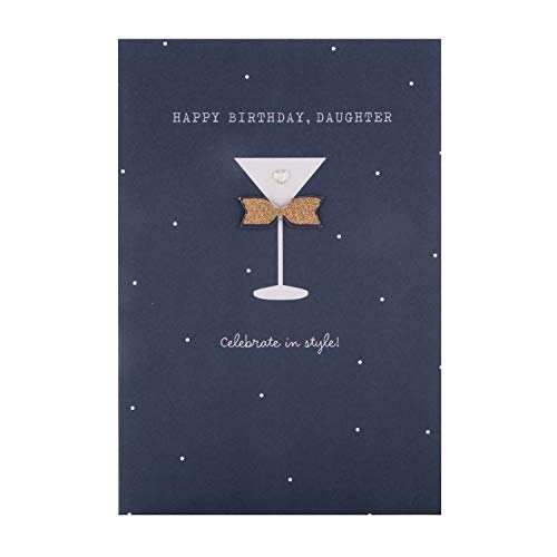Hallmark Kartka urodzinowa dla córki od Hallmark - wzór kieliszka koktajlowego