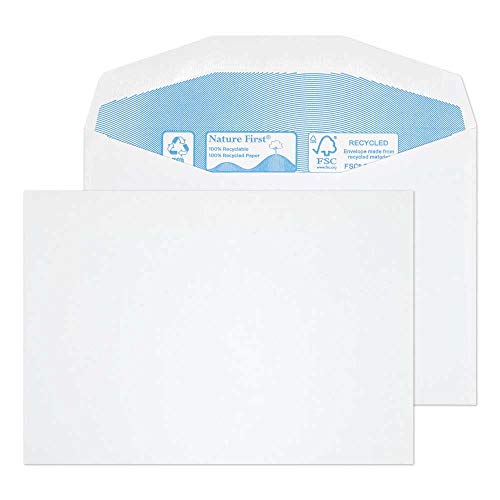 Blake Environmental 114 X 162 Mm 90 gsm Portfel Wysyłkowy Gumowane Rn005 Biały Pakiet 500