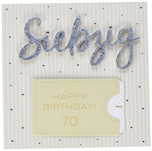 Perleberg Kartka urodzinowa na 70. urodziny Lettering Surprise - sitka - 15 x 15 cm 7783006-2