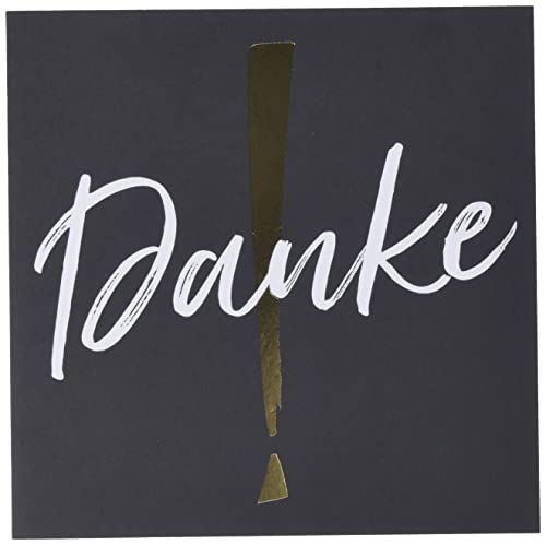 Perleberg Kartka z podziękowaniami Black&Gold - kartka z podziękowaniem - 15 x 15 cm 7762009-2