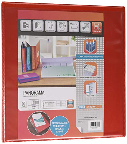 Elba segregatorów, A4 + 70 MM, panorama, czerwony A4+ 400008437