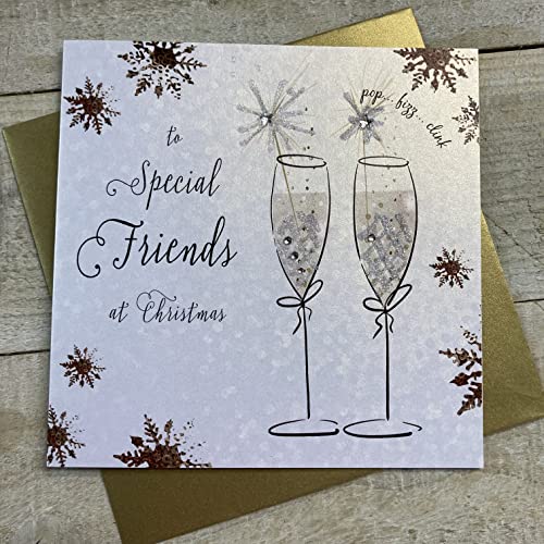 WHITE COTTON CARDS White Cotton Cards F1-SFS 'Special Friends' ręcznie wykonana kartka świąteczna F1-SFS
