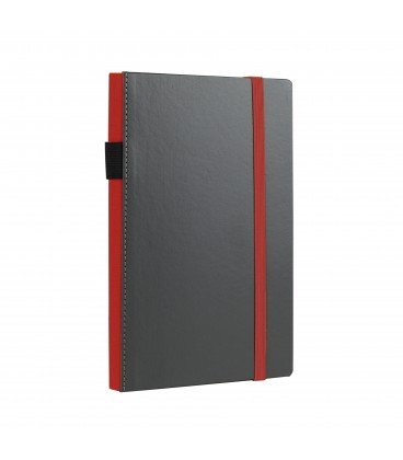 Notes & Dabbles FLNHBLS007 - Flynn, mały notes z uchwytem na długopis, nowy stojak na wizytówki, czerwono-brązowy