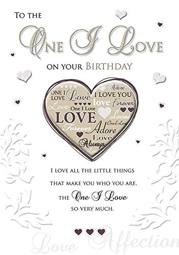 Piccadilly Greetings Group Ltd Kartka urodzinowa One I Love - 25 x 18 cm - pozdrowienia Piccadilly 9619