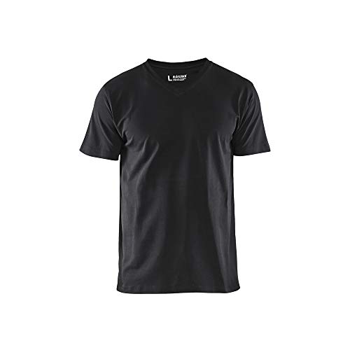 Blaklader 3360102999004XL T-shirt z dekoltem w kształcie litery V, czarny, rozmiar 4XL