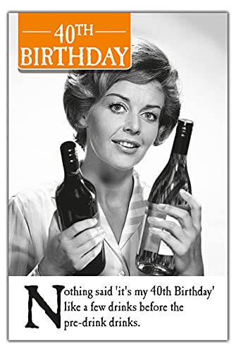 On The Ceiling Kartka z życzeniami na 40. urodziny, 159 x 235 mm ZXW8408