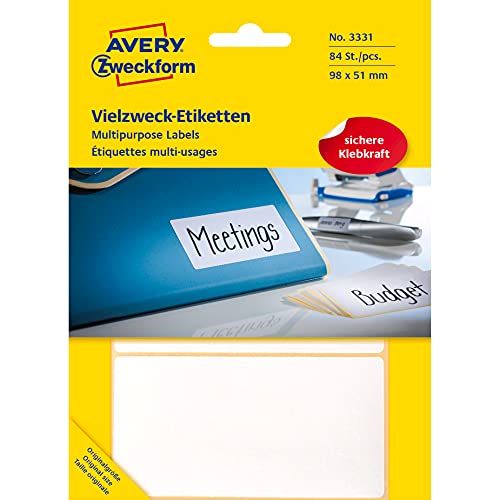 Avery Zweckform zweckform Mini etykiety w arkuszach do opisywania ręcznego 98 x 51mm białe 84 sztuki