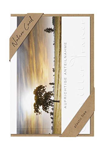 BSB bsb Karta kondolencyjna do pogrzebienia - Natura Card - zachód słońca - koperta z papieru typu kraft 691001-2