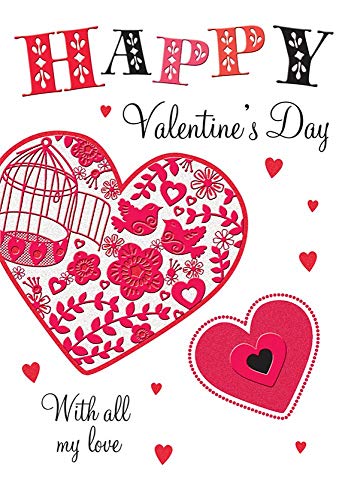 Piccadilly Greetings Kartka walentynkowa, otwarta, 22,9 x 15,2 cm, Piccadilly Greetings A50096