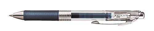 Pentel BL77TLE-CAX EnerGel Pure żelowy długopis atramentowy z mechanizmem naciskowym, średnica kulki 0,7 mm = grubość linii 0,35 mm, możliwość napełniania, 1 sztuka, granatowy