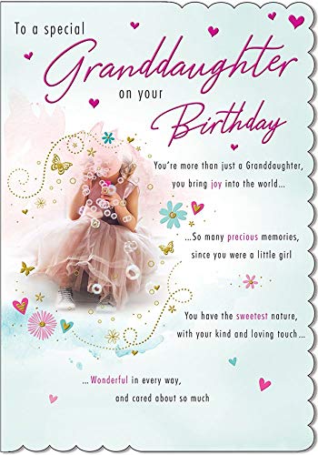 Piccadilly Greetings Group Ltd Tradycyjna kartka urodzinowa wnuczka  23 x 15 cm  pozdrowienia Piccadilly A20186