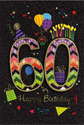 BSB bsb Kartka urodzinowa Pozdrowienia urodzinowe na 60. urodziny - Happy Birthday - koperta jasnozielona 528860-2