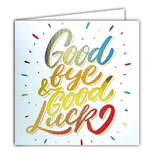 Afie Karta, kwadratowa, kolor złoty, Goodbye And Good Luck 22051