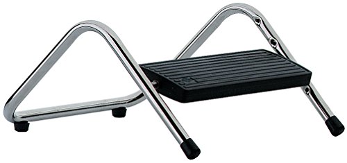 Alco-Albert 884 - podnóżek Tritty gumowe nóżki, czarny stopek, stal niklowana na połysk