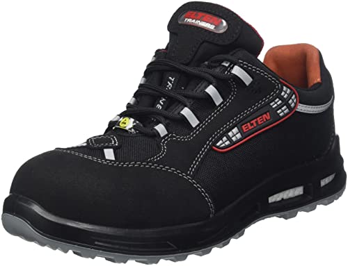 ELTEN Buty ochronne SENEX XXT ESD S3, damskie i męskie, sneakersy, sportowe, lekkie, czarne, nasadka z tworzywa sztucznego – rozmiar 39