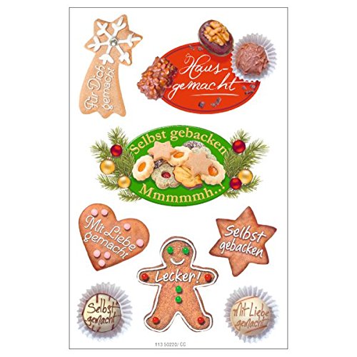 Susy Card 40002682 naklejki, samoprzylepne, rozmiar arkusza 8 x 12,5 cm, 3 arkusze spawane, motyw: Śczewka Xmas 2