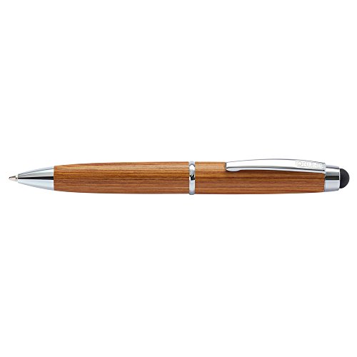 ONLINE Długopis obrotowy Mini Wood Stylus Bamboo, z drewna, w zestawie z mosiężnym minimalnym wkładem, grubość kreski M, czarne pisanie, Stylus Tip