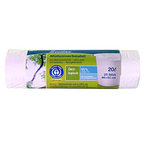 Secolan 1 X 25 secolan Garbage Bags 20 L Extra Strong White 211002