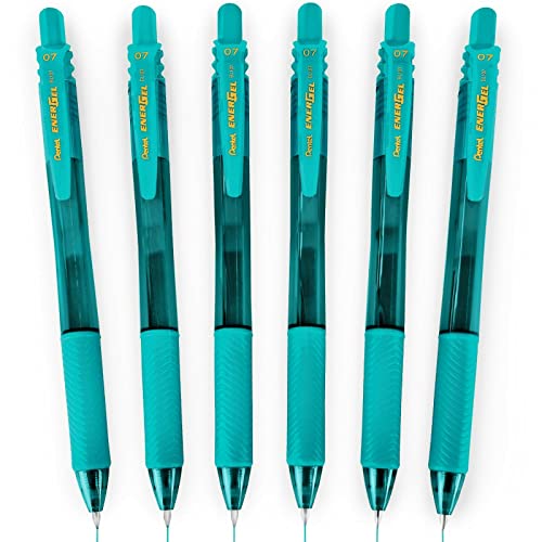 Pentel EnerGel X chowany długopis żelowy, turkusowy atrament, 12 szt.
