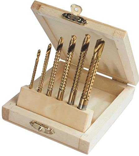 Zestaw wierteł frezujących 3-8mm, 6 szt. TiN
