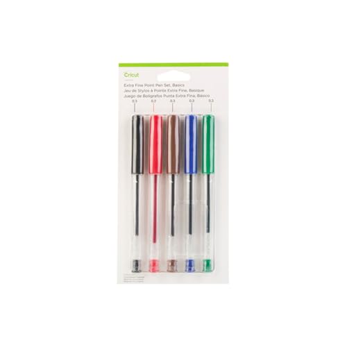Cricut Zestaw bardzo cienkich długopisów, Basics (5 ct), 5 sztuk