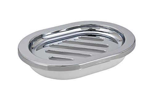 Wenko 19479102 półka na mydło Vercelli chrom tacka na mydło, polipropylenu, 13.5 x 2.5 x 9.8 cm, biały 19479100