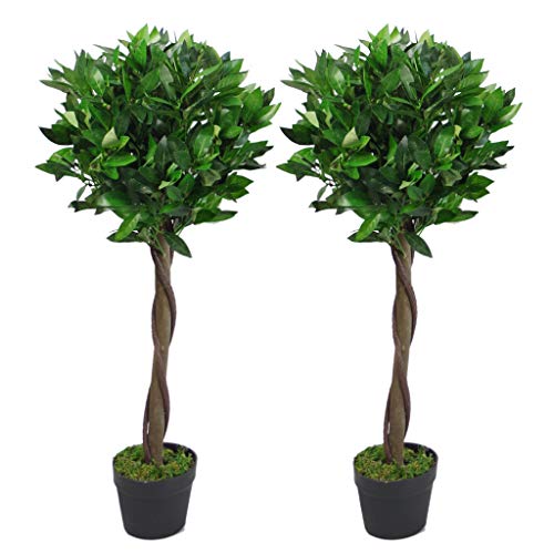 Leaf Design UK para drzew topiary ze sztucznej zatoki, zielony skręt, 90 cm