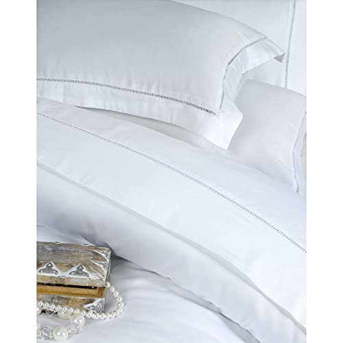 Cotton dorchester 1000 Thread Count 100% White Duvet Cover Hotel Quality, Double King Super King, biały, rozmiar king size 12397113