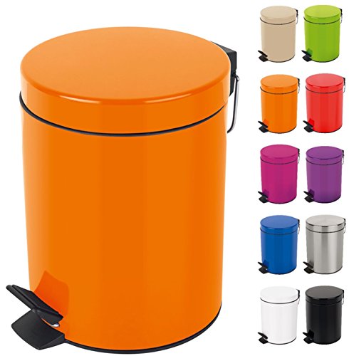 Spirella spirella 10.16380 kosz na śmieci z pedałem Sydney 3 L, pomarańczowy 10.16380