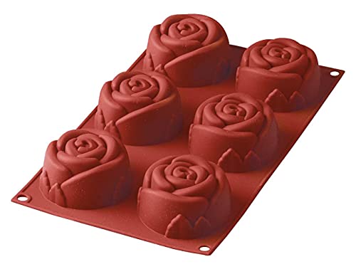 Silikomart 194489 forma do wypieków Rose 6-ER kształt 20.077.03.0063