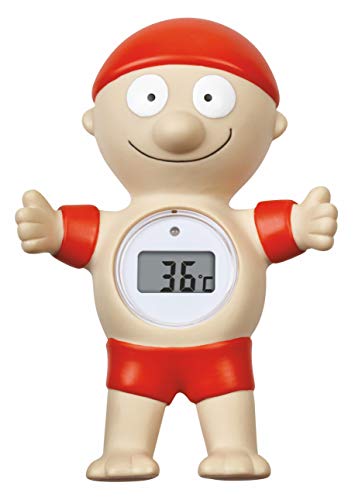 TFA Dostmann Baby Bath Thermometer, tworzywo sztuczne, czerwony, 9.5 x 4 x 14 cm 30.2032.05