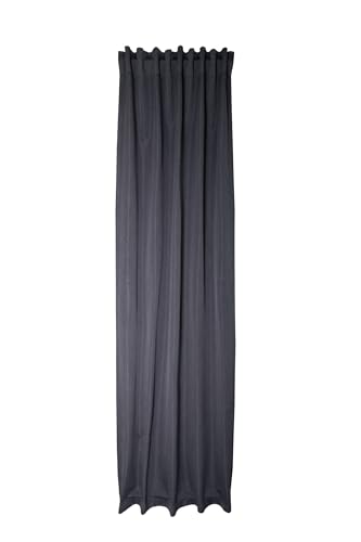 Homing blickdichter Akustik Verdunkelungsvorhang Uni Gardine, Anthrazit,Vorhang Wohnzimmer Schlafzimmer Kinderzimmer Dekostoff 1 Stück, H x B: 245 cm x 140 cm, 5485-52, 245 x 140 cm
