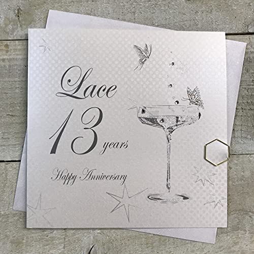 WHITE COTTON CARDS Białe bawełniane kartki BD113C Coupe szkło
