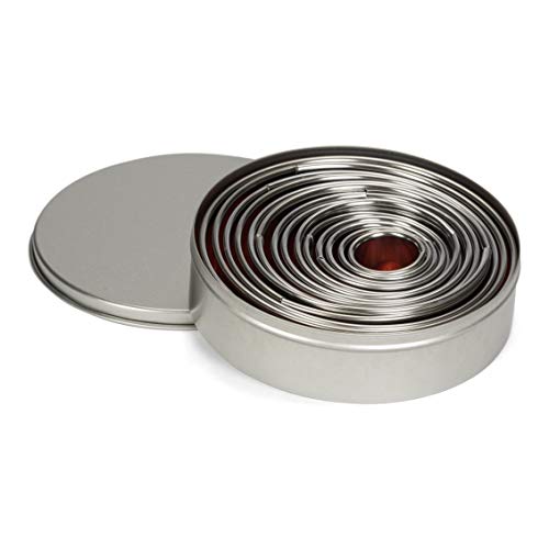Patisse wystające koła 3,2 x 12,2 cm stal nierdzewna srebrna 14 szt twm_399995
