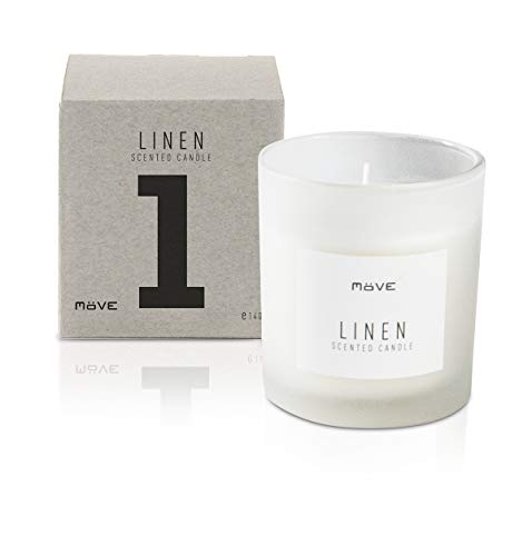 Möve Świeca zapachowa w szkle, len, Ø8 x 9 cm