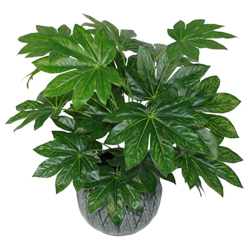 Leaf Design UK Realistyczna sztuczna roślina liściasta z doniczką, Aralia, 60 cm