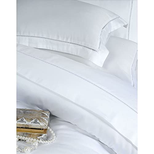 Cotton dorchester 1000 Thread Count 100% White Duvet Cover Hotel Quality, Double King Super King, biały, Super King 12397114