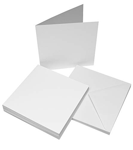 Craft UK Craft UK 863 20 x 20 cm karta i koperta opakowanie 25 sztuk - białe 385 863
